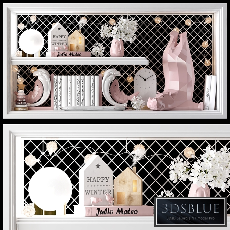 DECORATIVE SET FOR CHILDREN ROOM (GIRL) (Vray & Corona)