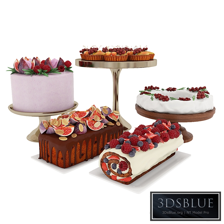 Fruit berry cake collection 3