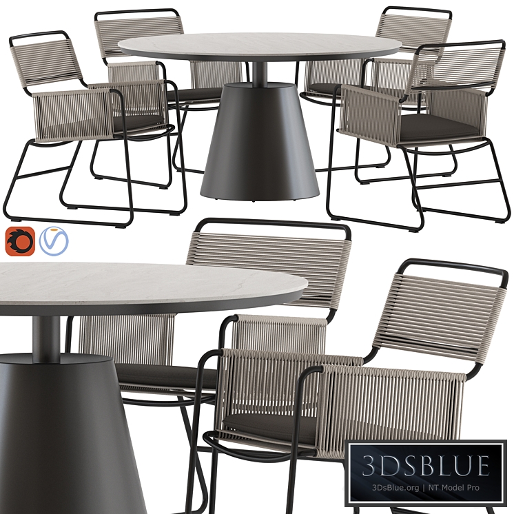 Coco Republic Milan Chair and Polo Table