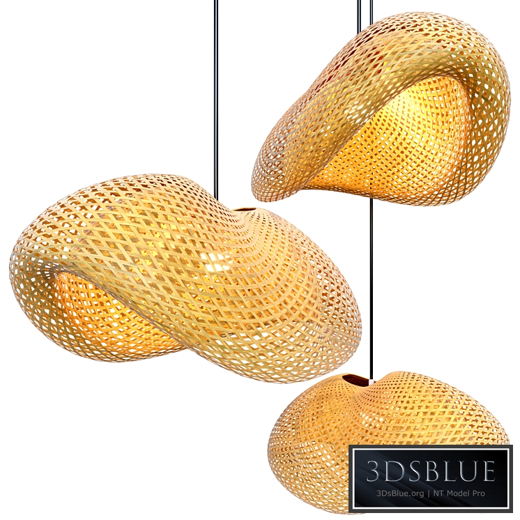 Nordic LED Wood Pendant Lamp Bamboo