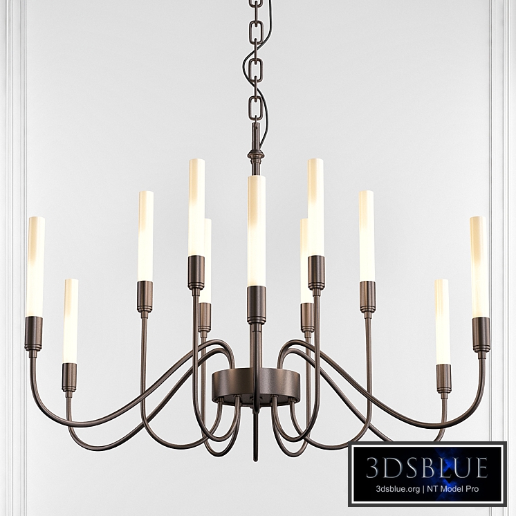 Lisse 10 Light Black Chandelier by Hubbardton Forge