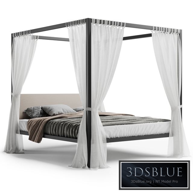 Zanotta milleunanotte bed black