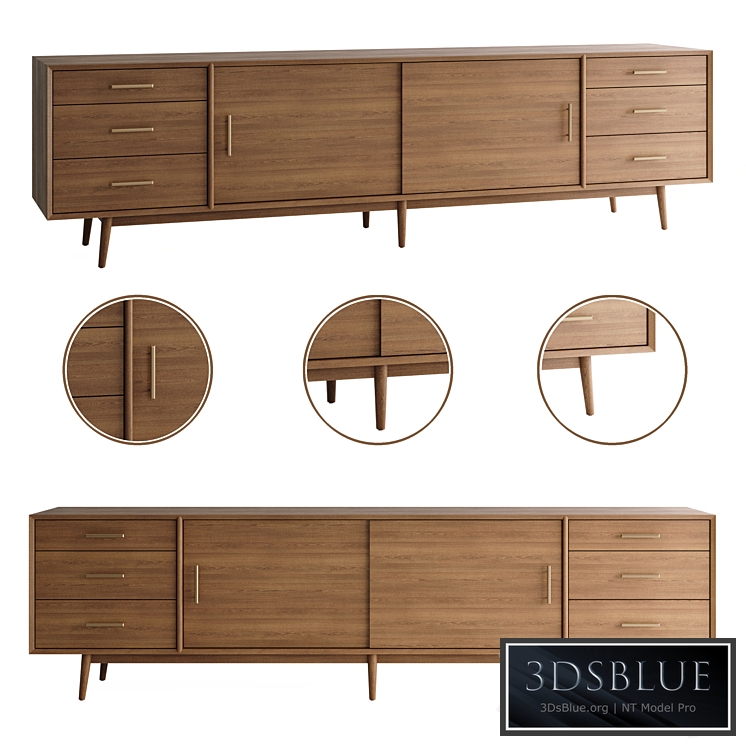 Mid-Century Media Console (96 ")