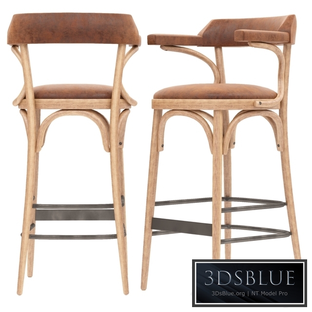 Wooden barstool