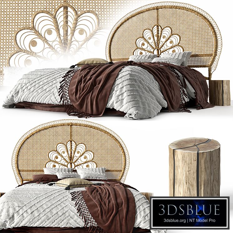 Home Republic Francis Rattan Honey Bedhead