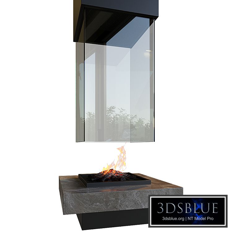 Contemporary fireplace
