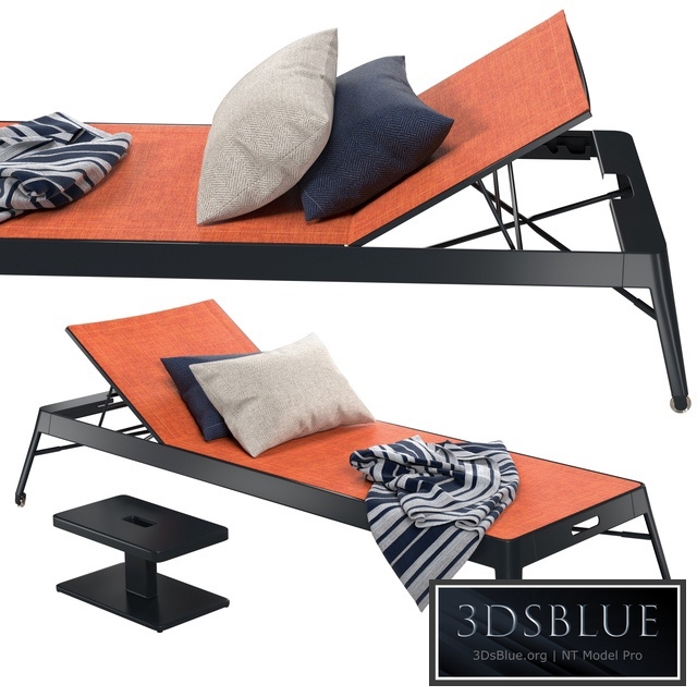 Tolix Azur Sun Lounger + Side Table