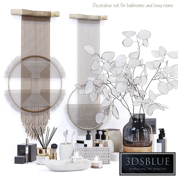 Decorative set for bathrooms and living rooms