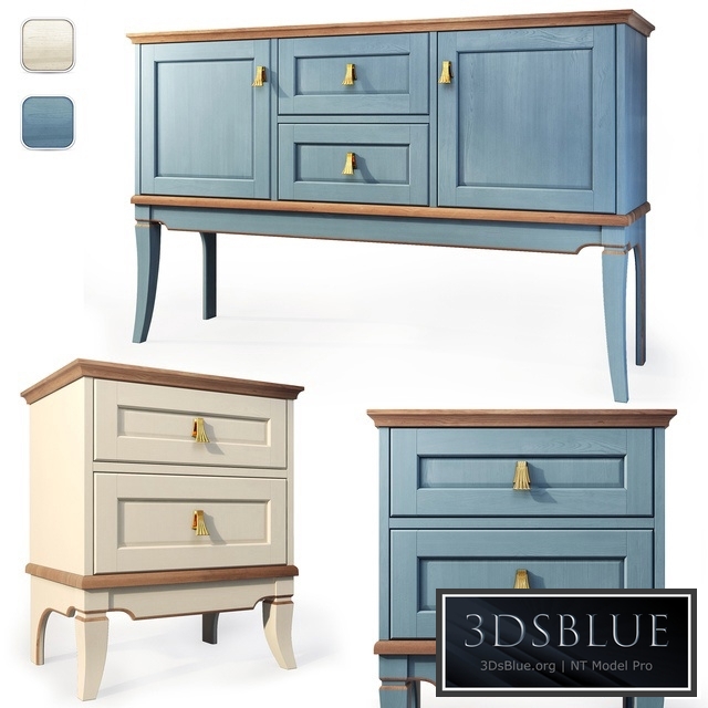 Dresser and nightstand Telma, Gomeldrev. Dresser, nightstand