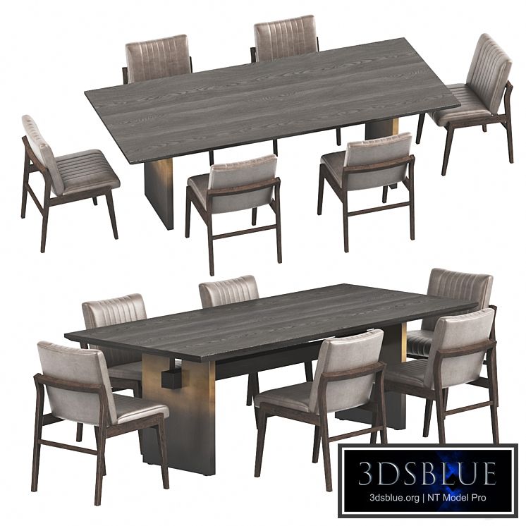 Alice Dining Chair & Brennan Dining Table by Four Hands