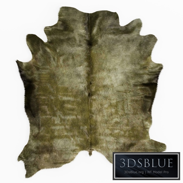Green cowhide rug