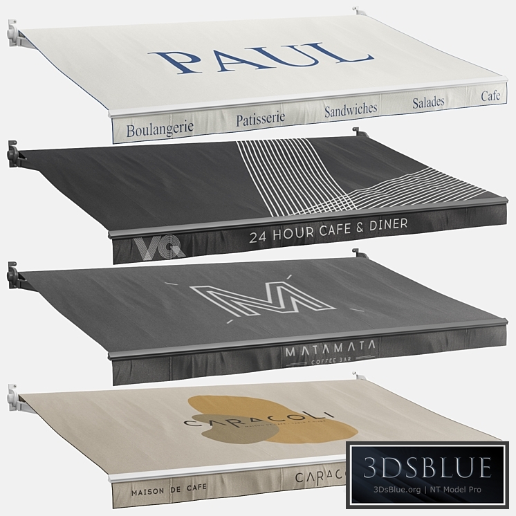 Awnings set 1 (cafe)
