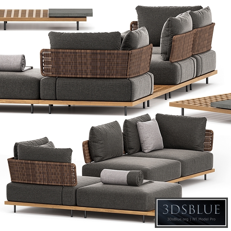 QUADRADO OUTDOOR SOFA SET2 by Minotti