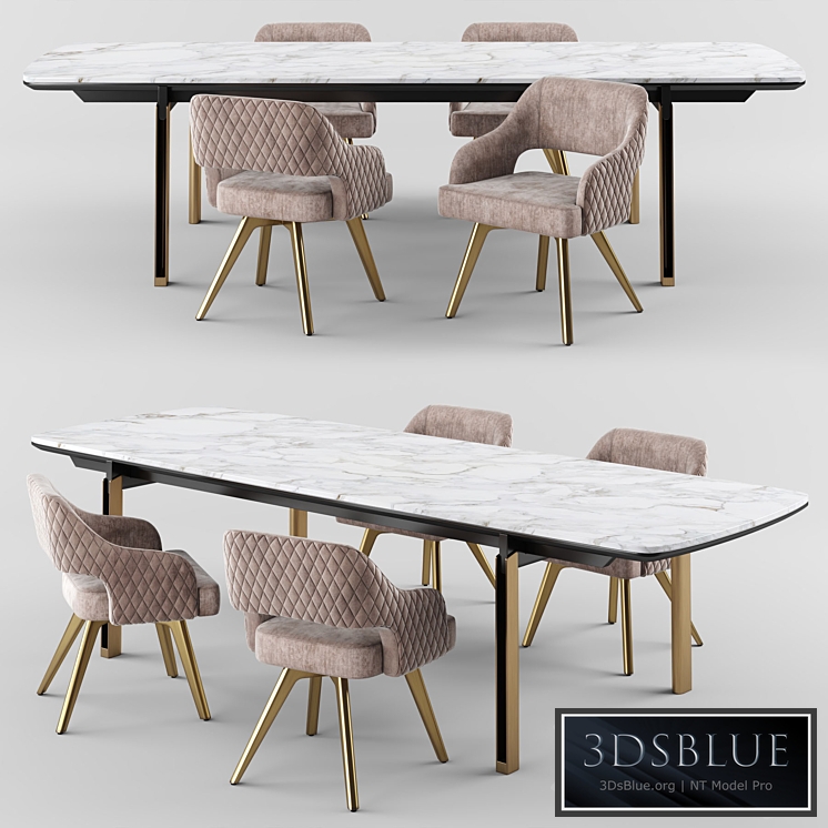 Cantori MIRAGE Rectangular table_ADRIA chair