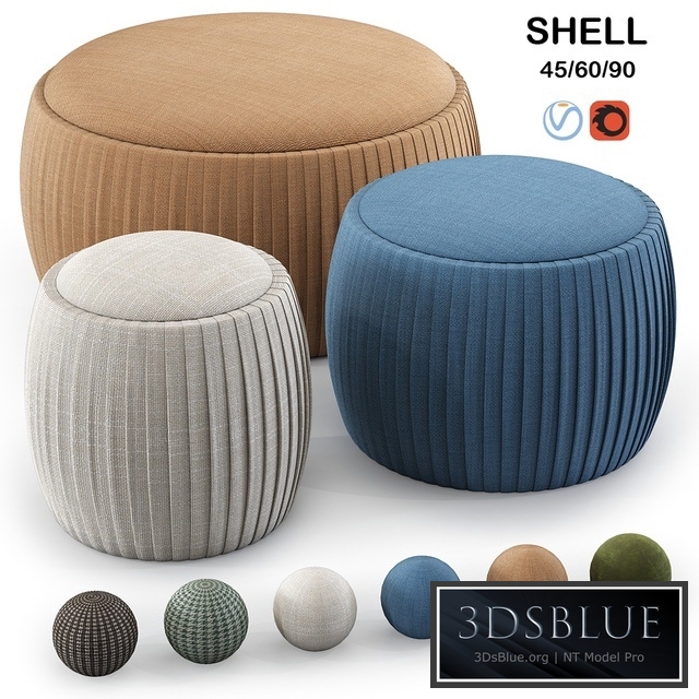 Dantone Pouf Shell 45/60/90 cm