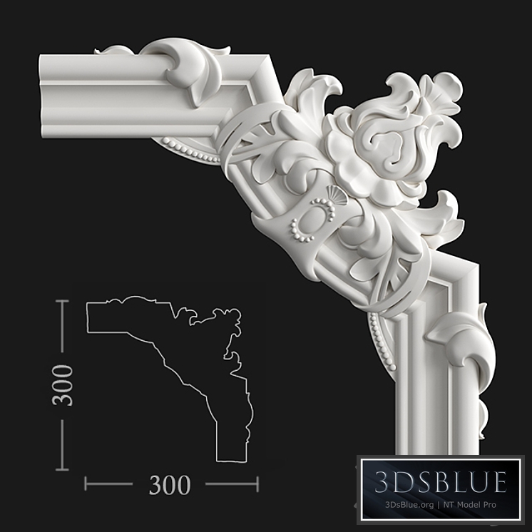 Corner element Gaudi Decor CF3007A