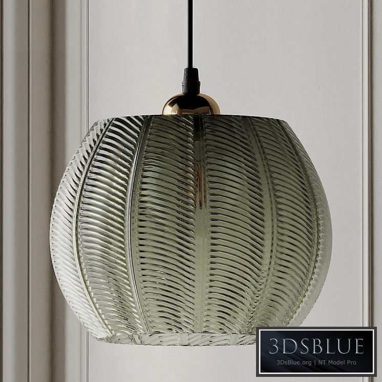 Louis Green Glass Pendant Light from Beaumonde