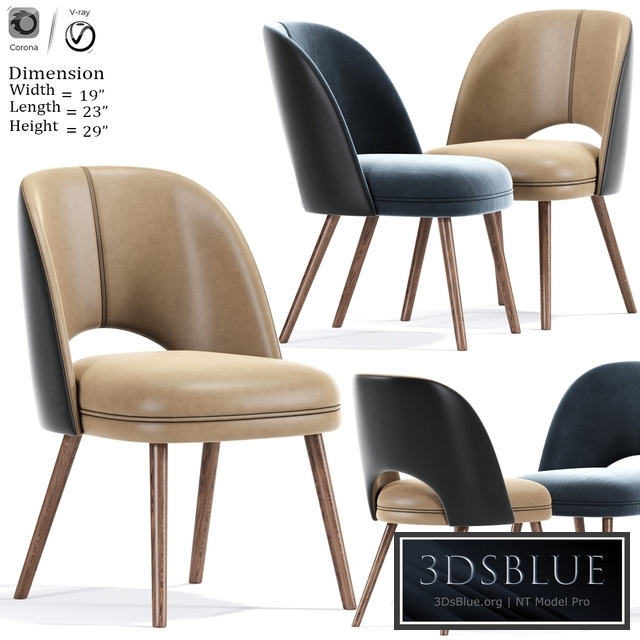 Mid Century Modern Barrel Backed Dining Chair