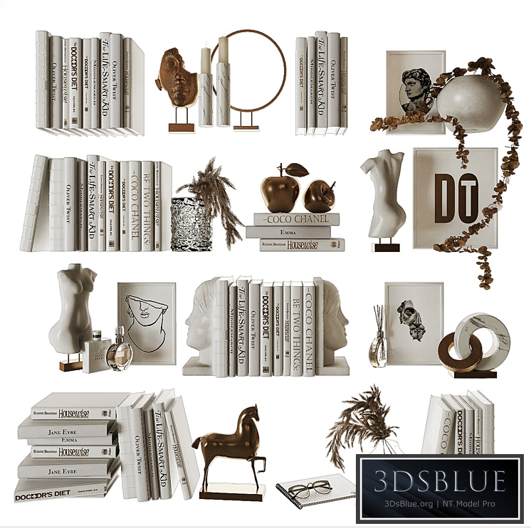 Decorative shelf filling set 9