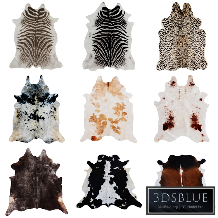 Four rugs from animal skins 08