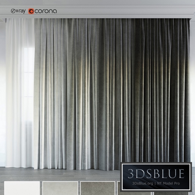 gray gradient curtain.