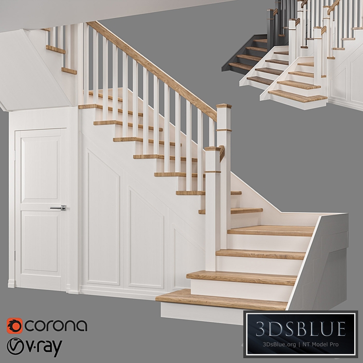 Staircase with pantry