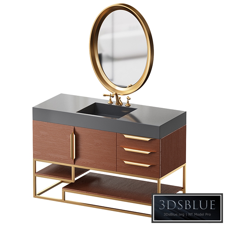 Glossy White Solid Surface Top See More by James Martin Furniture