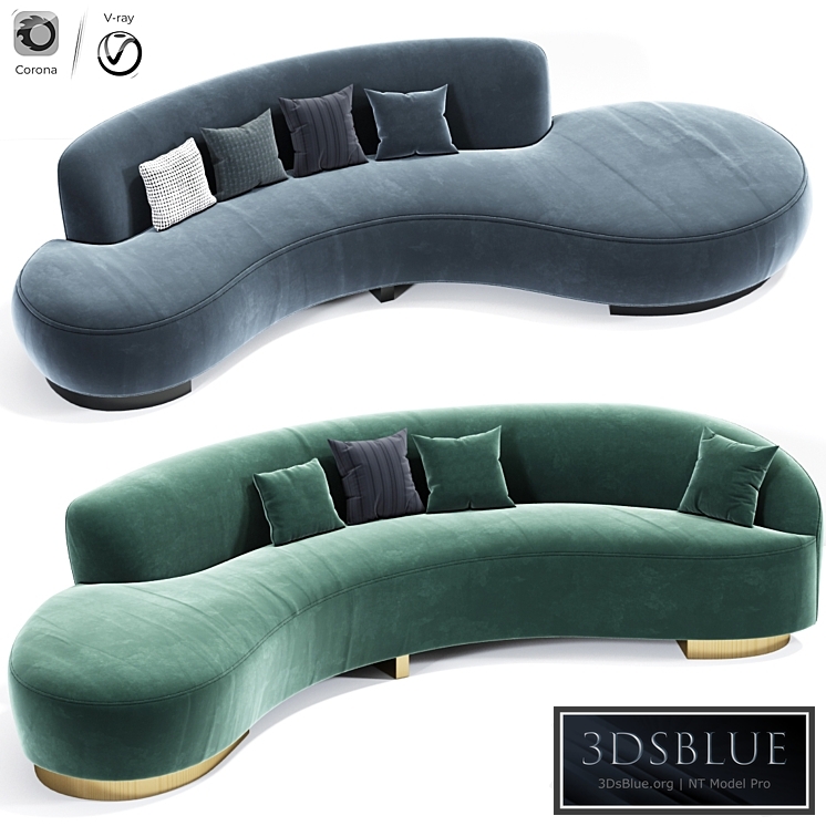 Serpentine Sofa And Freeform Curve Vladimir Sofa Set