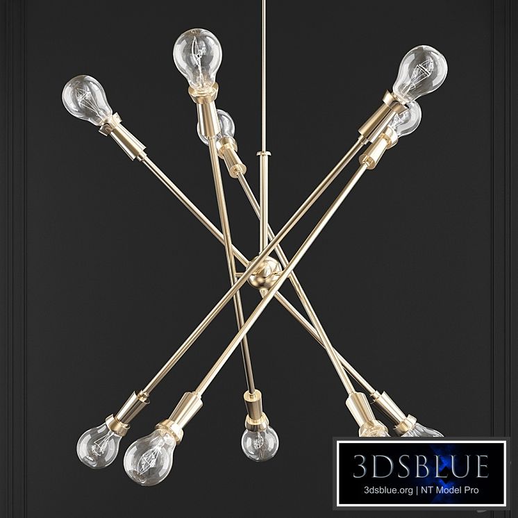 Kichler Armstrong 10-Light Large Chandelier in Natural Brass