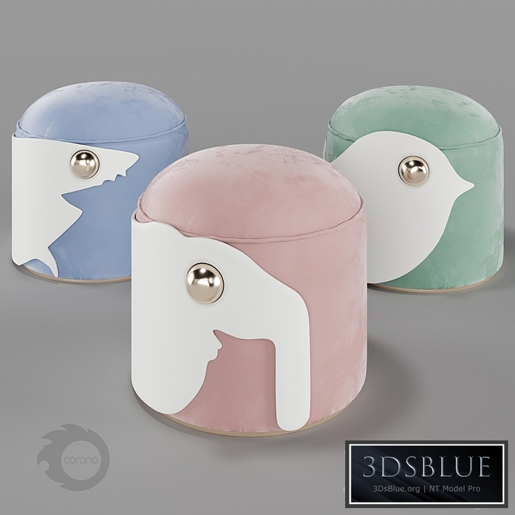 Poufs Circu Animal Stools collection
