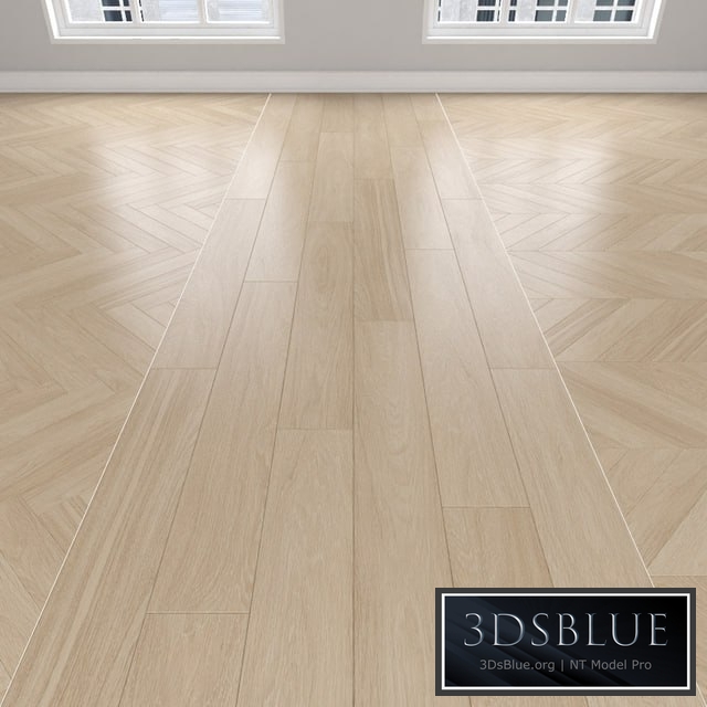 Parquet Oak cream, 3 types: herringbone, linear, chevron.