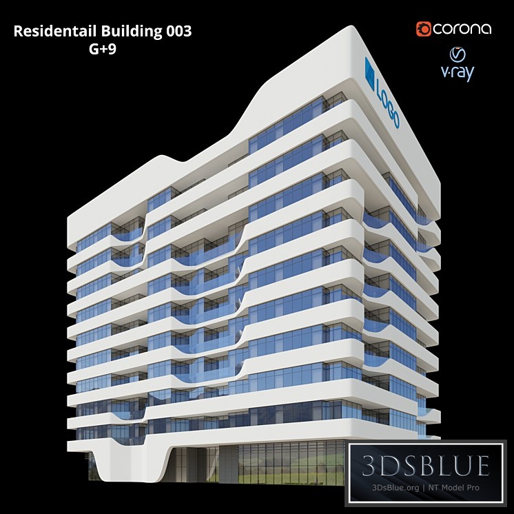 Modern Residential Building 003 _ G + 9