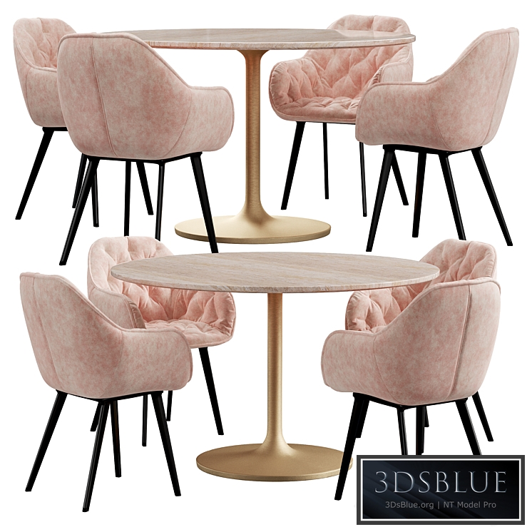 La forma & Crate & Barrel Nero dining set