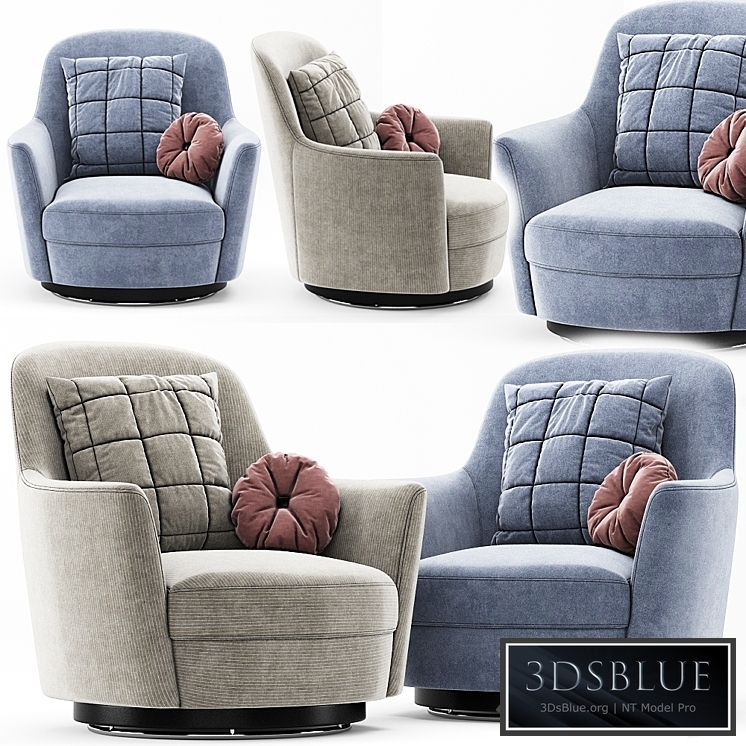 Larkin Upholstered Swivel Armchair