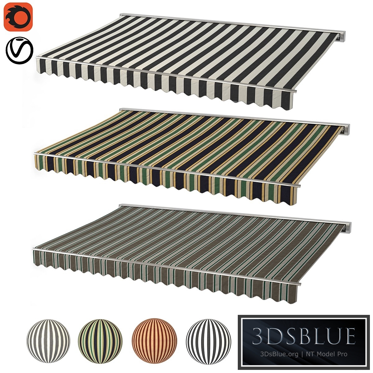 Awning set kitbash vol.04