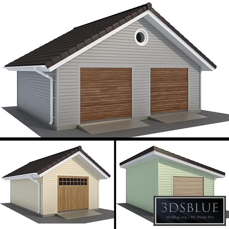 Garage with siding for one and two cars