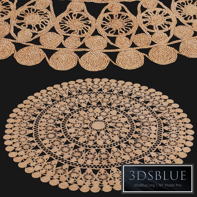 HM Home patterned jute rug