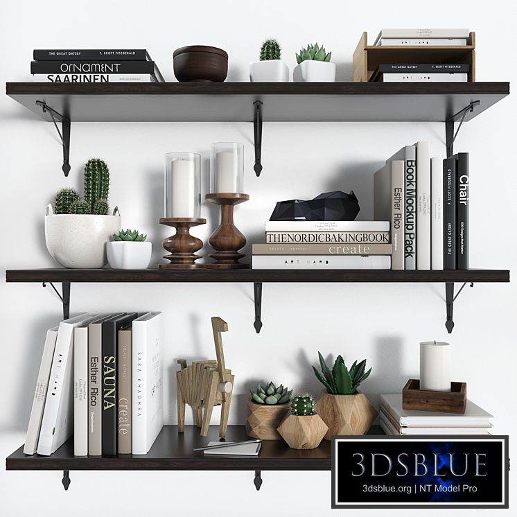 Shelves BERGSHULT / KROKSGULT (IKEA) with decorative filling