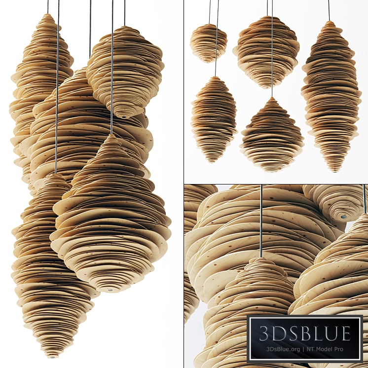 Parametric vespiary decor n1 / Parametric plywood hives