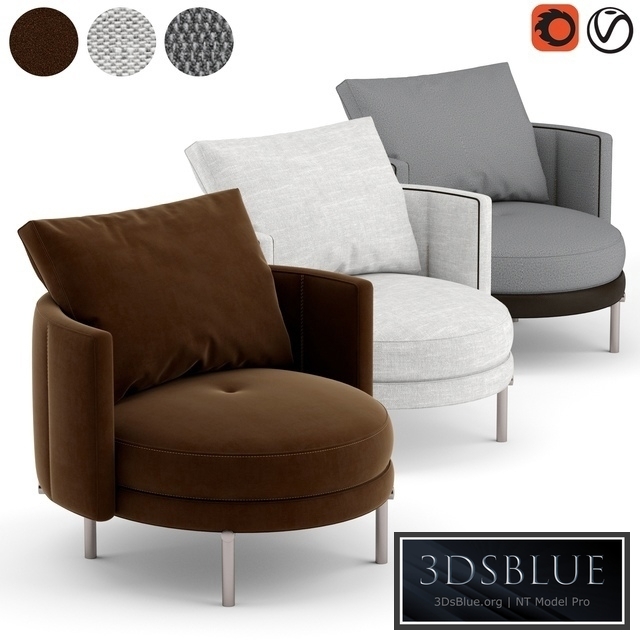 Minotti torii lounge chair