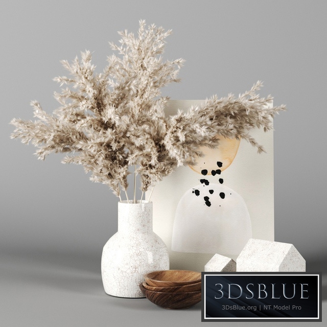 decor set 15 with Pampas Grass