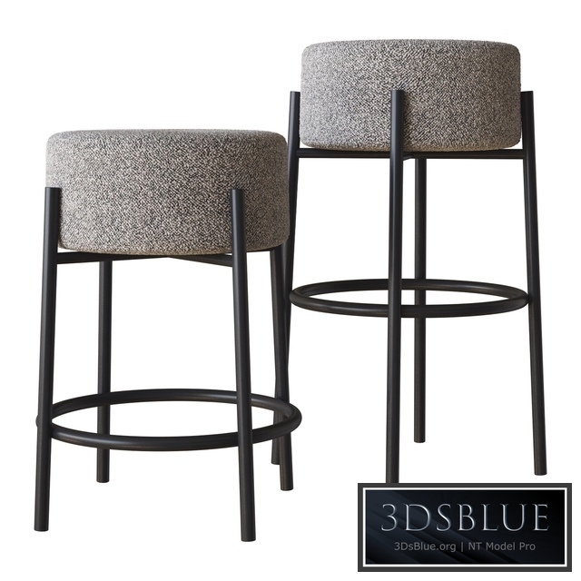PEG UPHOLSTERED BAR STOOLS CB2