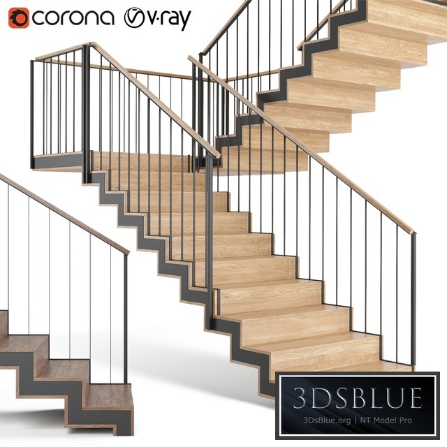 Ladder on a metal frame