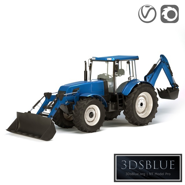 Tractor low / middle / high poly rigged