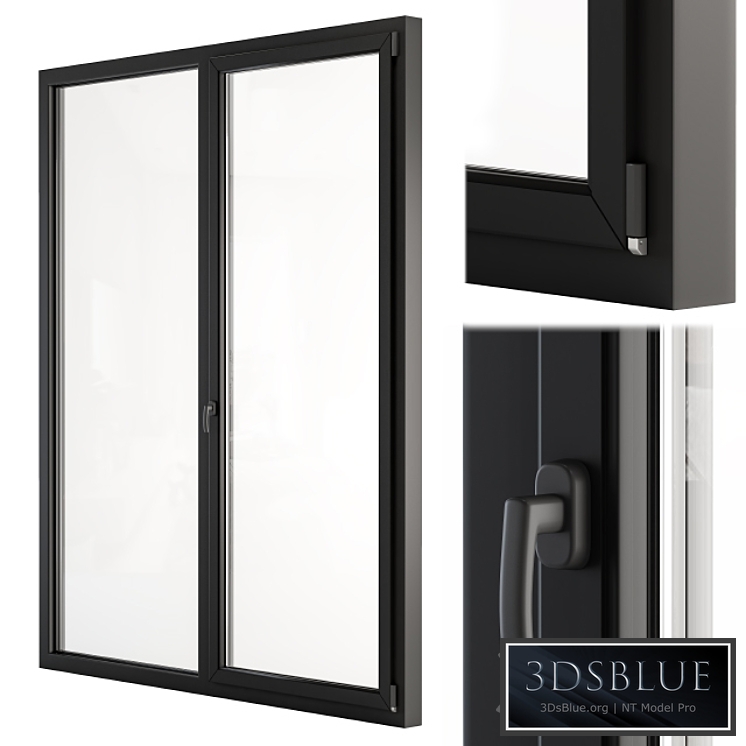 Glass Modern Door Black