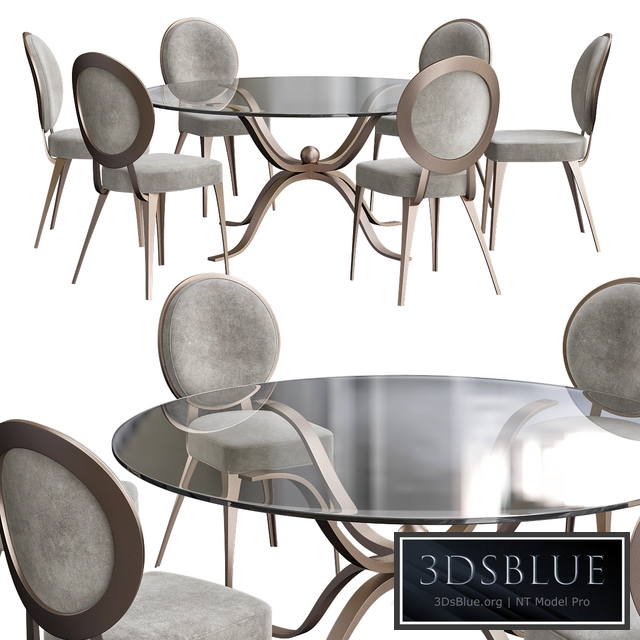 Luxurious Italian Designer Glass Dining Table