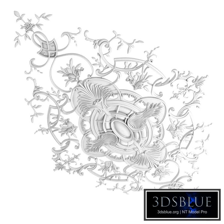 Auberlet Laurent Louis XV ceiling rosette