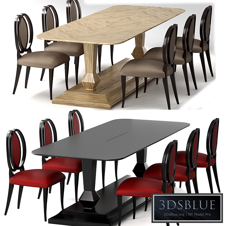 Cristaux table Sidonie chair Christopher Guy