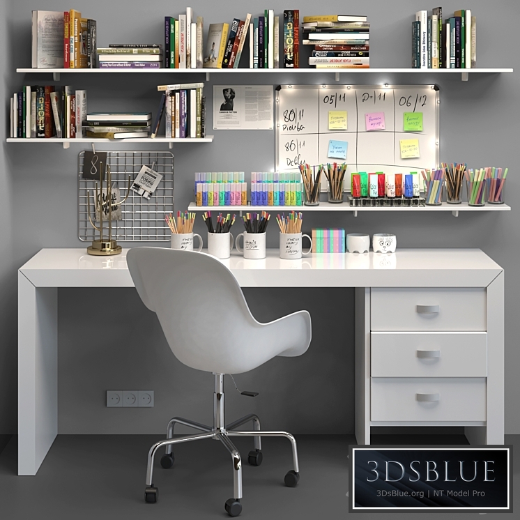 Office furniture with stationery 3