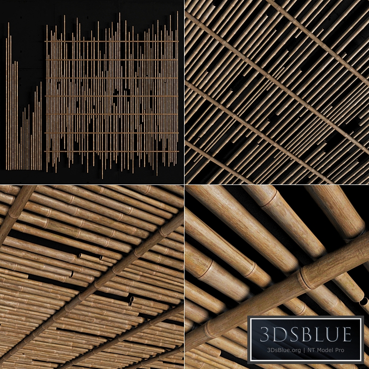 Ceiling bamboo cage random decor n1 / Bamboo ceiling random cage